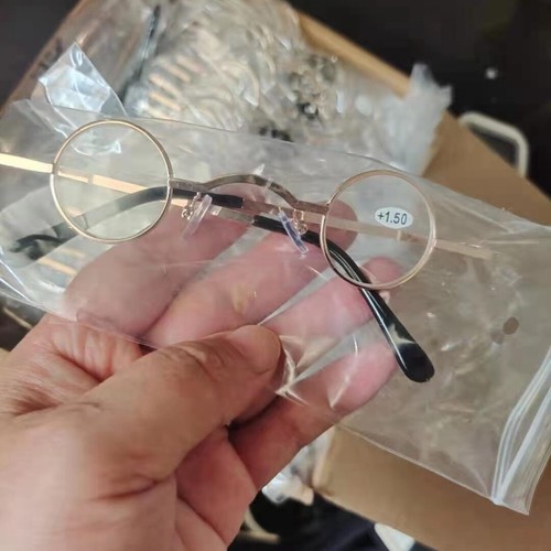 Vintage Mens Small Round Metal Spring Hinges Reading Glasses Readers +1.0~3.5 - Bild 4 von 17