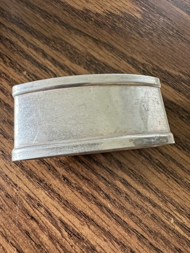 Sterling Silver Rectangular Napkin Ring / Monogramed J - Picture 3 of 4