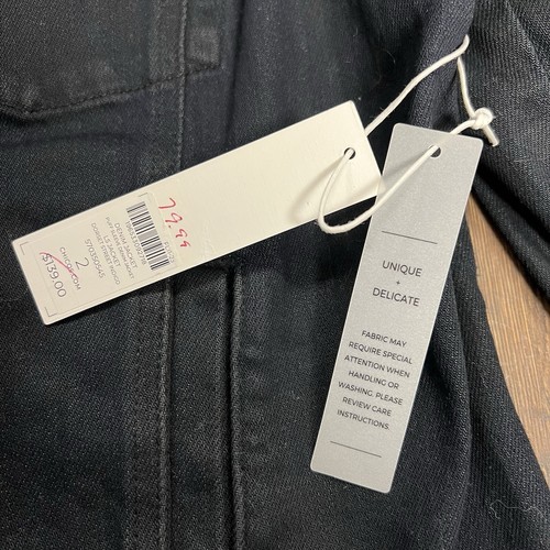 NUEVA Chaqueta Denim Chico’s Manga Abullonada Lavado Oscuro Talla 2/LG - Imagen 7 de 7