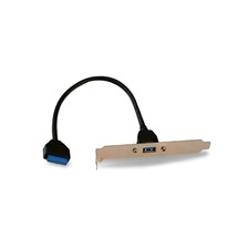 1ft USB 3.0 Panel Mount Single Port to 20 Pin Mainboard Header - Black