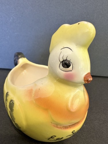 Statuina cucina separatore uova di gallina antropomorfa ceramica vintage - Foto 2 di 6