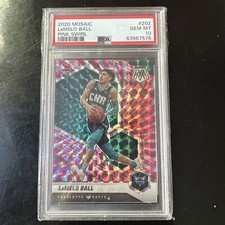 2020-21 Panini Mosaic Lamelo Ball Pink Swirl FOTL #6/11 True RC PSA 10