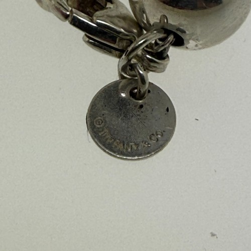 Auténtico brazalete de bola de 10 mm resistente de plata esterlina 925 8" Tiffany & Co. - Imagen 4 de 7
