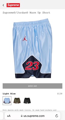 Supreme Jordan Warm Up Shorts Blue | eBay