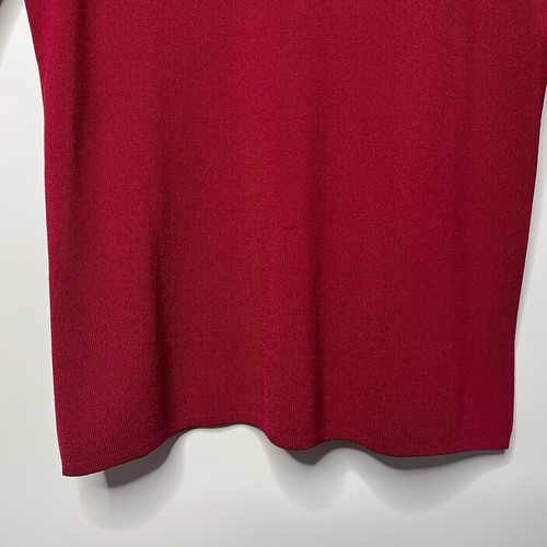 Di Moda Shirt Women XXL Red 3/4 Sleeve Beaded Rayon Ladies Top - Picture 8 of 15