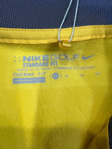 NIKE GOLF MICHIGAN WOOLVERINES FOOTBALL QUARTER ZIP PULLOVER THERMA XL NEW NWT - Picture 2 of 4
