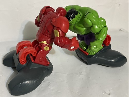 Marvel Battle Masters Hulk & Iron Man Hasbro 2013 Handheld Fun 5" Rock Sock Em - Picture 3 of 3
