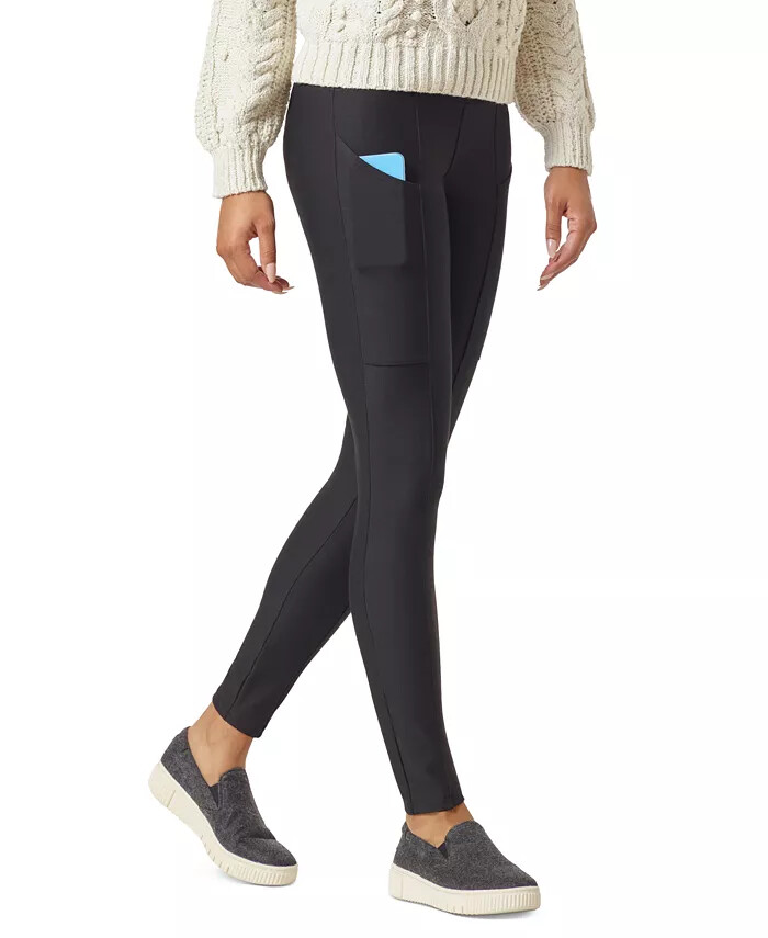Women's HUE Active Out About High-Waist Stretch Knit Leggings