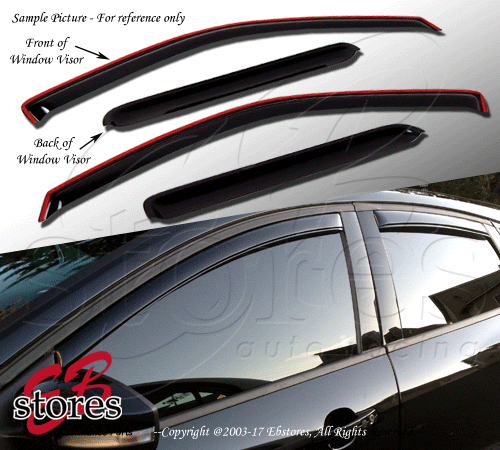 4pcs JDM In-Channel Rain Guard Deflector For Volkswagen Passat B6 2006-2011 - Picture 1 of 5