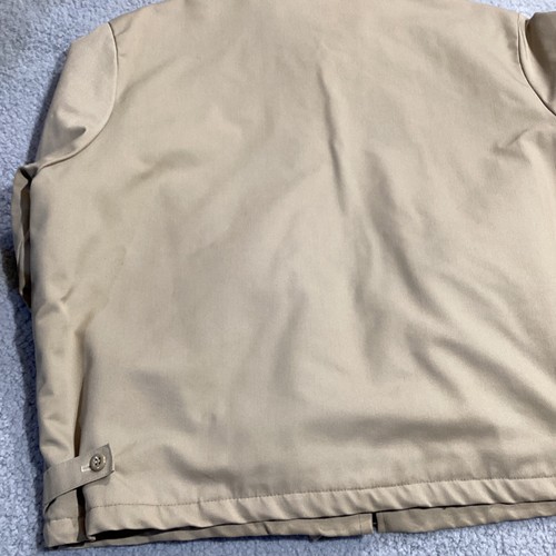 Vintage Sears Perma Prest Jacket Men’s 42 Tan Fur Lined Bomber Full Zip - Picture 13 of 15