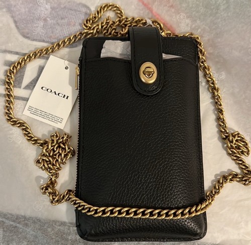 Coach Polished Pebble leather phone crossbody NWT - Picture 1 of 5