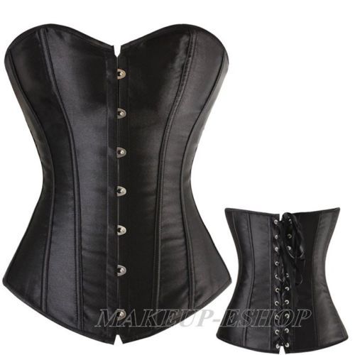 Plus Size Womens Steampunk Burlesque Basque Bustier Tops Corset Sexy Lingerie - Picture 4 of 27