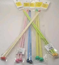 Set of Daisy Plastic Single Point Needles Color Coded  - US Size 10 14" Long