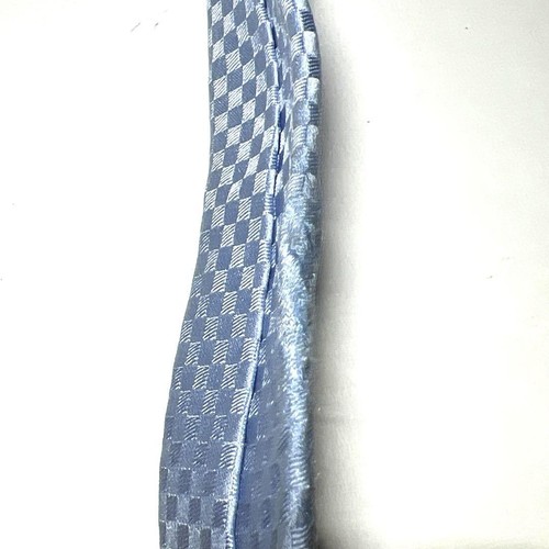 Louis Vuitton Neck Tie Blue Damire Pattern 100%Silk France No BOX L50917 - Picture 15 of 16