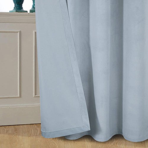 2X Luxury Velvet Blackout Curtains Eyelet Thermal Thick Window Curtain Draperies - Picture 58 of 96