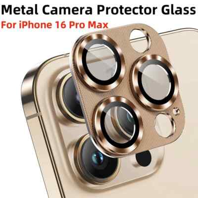 Tempered Glass Metal Camera Lens Protector for Apple iPhone 13 14 15 16 Pro Max
