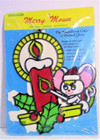 Vintage Christmas Merry Mouse Window Decor 1983 Vintage New in Package, Unopened