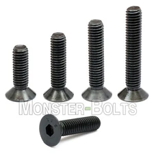 #4-40 Flat Head Socket Cap Screws, Alloy Steel Black Oxide SAE Countersunk 82°