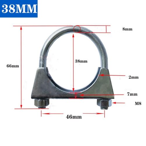 Abrazadera de barra M8 M10 M12 abrazadera de escape U Bolt Clamp ø 18 - 220 mm tubo superior - Imagen 10 de 47