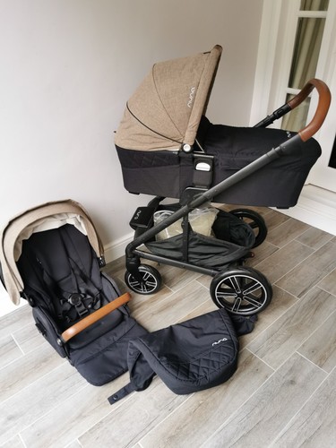 Nuna Mixx Next Mocha Bundle Black and brown Stroller and Travel Cot - Picture 2 of 24