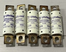 LITTLEFUSE L50S POWERGUARD SEMI-CONDUCTOR FUSE 90A 500VAC 450VDC LOT OF 5