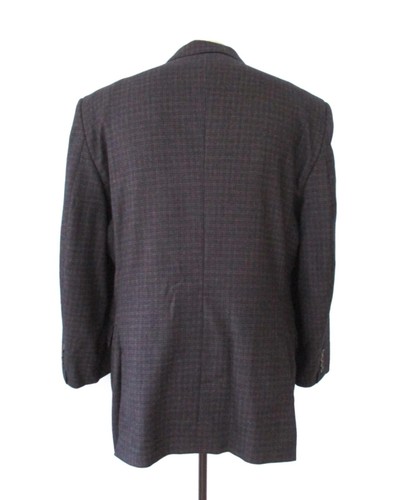 Ing Loro Piana Barneys New York Dark Gray Plaid 120's Wool Blazer Jacket 44R - Picture 4 of 9