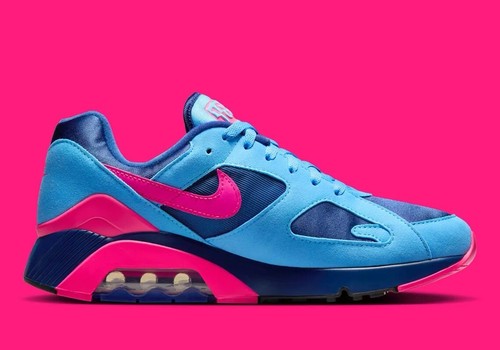 Nike Air Max 180 Uni Blue Hyper Pink Men Size US 11.5 Casual Sneakers Rare New✅ - Picture 3 of 8