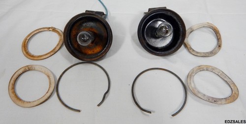2 Vintage Auto Lamp 666 Stratolite 57 Blue Indicator Lights - Picture 7 of 12