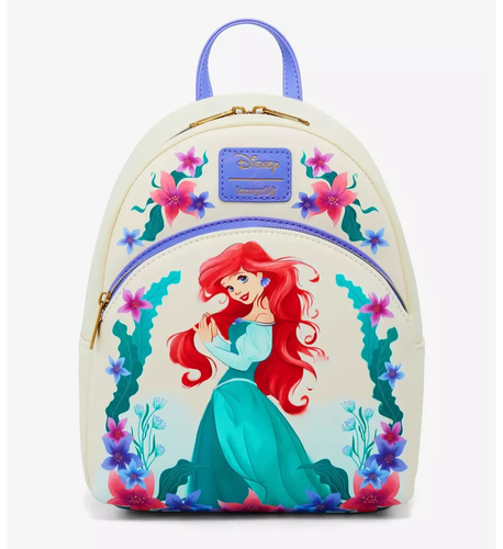 Loungefly Disney Little Mermaid Mini Backpack Ariel Flounder Sebastian Bag