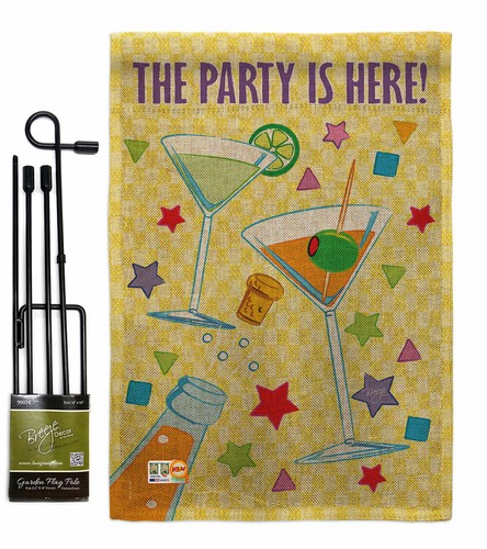 Fiesta Arpillera Jardín Bandera Celebración Decorativa Pequeño Regalo Patio Casa Banner - Imagen 7 de 19