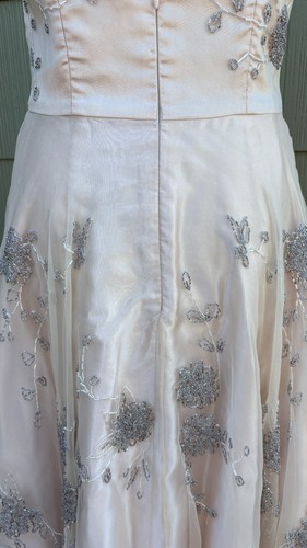 Sue Wong Nocturne Y2K Ivory Coquette Fairy Princess Silver Beaded Formal Dress - Picture 20 of 24