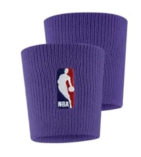 Nike Basketball Wristbands Elite Dri Fit Purple Official NBA NEW 2 Sets Lakers 