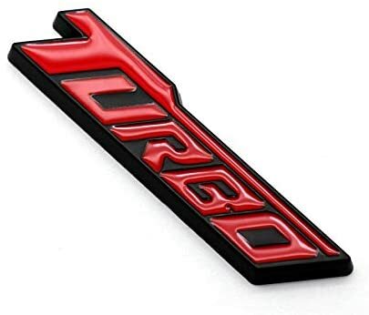 1PCS Metal TURBO Badge Emblem Decal Sticker Replacement For turbo (Black Red) - Bild 1 von 3