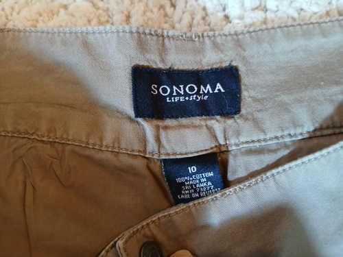 Sonoma Life & Style 100% Cotton Cargo Mini Skirt/Skort sz 10 - Bild 5 von 5