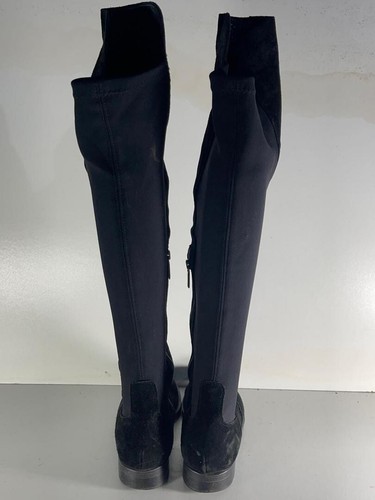 Carvela Ladies Women's Black Suede/Stretch Over The Knee Boots UK 5 EUR 38 -A208 - Picture 4 of 9