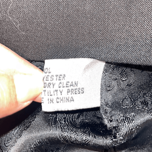 Adolfo Men's 2-Piece Suit Merino Wool Super 120's Black Charcoal Size 44L 38W - Picture 11 of 11