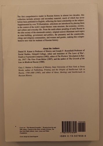 Reinterpreting Russian History, Readings 860-1860s Edited by Kaiser & Marker - Picture 2 of 2