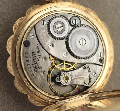 Vintage 1912 Elgin Tucker & Wilmont Jewerly Co Dial Full hunter Pocket Watch - Picture 6 of 7