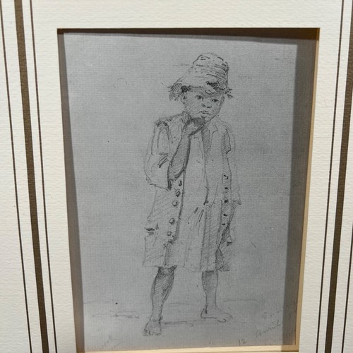 Camille Pissarro etching Whole-Length Study of a Small Boy with Faint Studies of - Picture 2 of 9