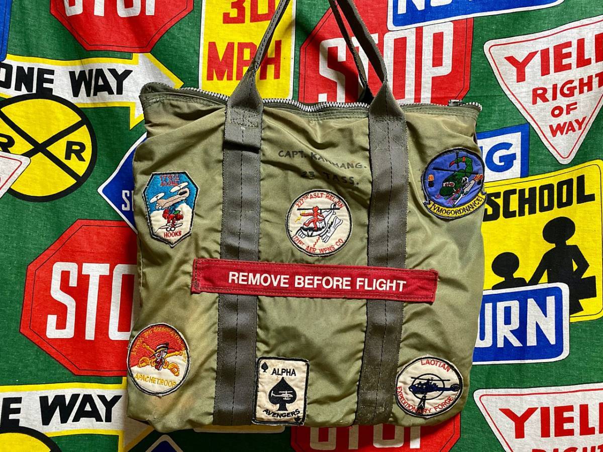 US Navy USN Early 1950s Helmet Bag White Tag Full Patch 1st US Navy USN Early 1950s Helmet Bag White Tag Full Patch 1st