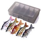 5Pcs Box Multi Jointed Fishing Lures Swimbait Hard Bait Crankbait 6 Segment Usa