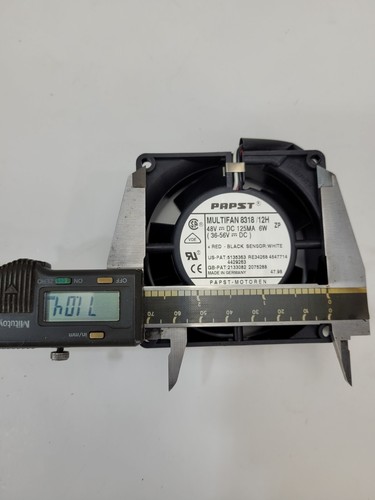 Papst Multifan 8318 /12H 80mm 48V DC 6W Fan 3 Wire Sensor Signal Axial 36V -56V - Afbeelding 13 van 14
