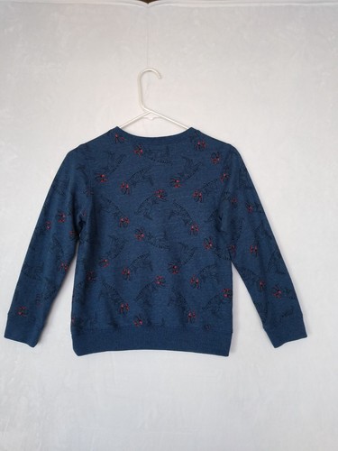 Osh Kosh B'gosh Boys Sweatshirt 10 Navy Blue Dinosaurs Crewneck Dinos T-Rec - Picture 18 of 24