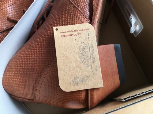 Twisted X Womens Steppin' Out Lace Brown Chukka Boots Size 8 - Picture 3 of 9