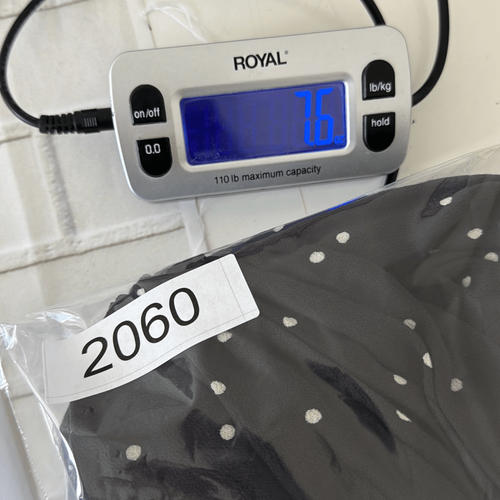 American Eagle Kleid Damen XS langärmelige Tusche gepunktete Rüsche Halstuch weiß schwarz - Bild 13 von 13