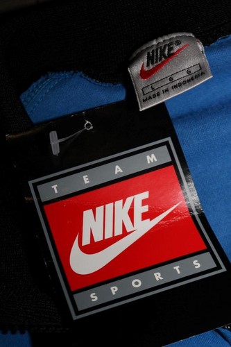 VINTAGE 90s NIKE TEAM SPORTS MENS TRACK JACKET BLUE FULL ZIP LARGE RARE NEW NWT - Picture 6 of 13