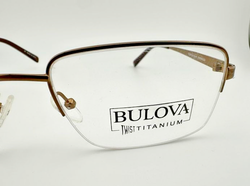 Monturas de gafas Bulova media llanta titanio Sherwood 1096914 FMT marrón 57-18-145 - Imagen 9 de 14