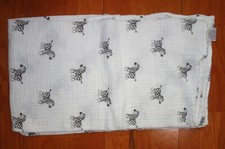 Amazing Baby Muslin Swaddle Blanket With Zebra Design 100 Cotton White  Black