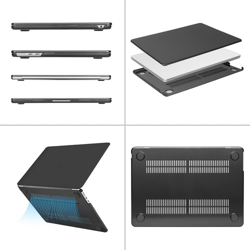 Case for 2024 2023 2022 MacBook Air+Screen/Keyboard Cover+2xType C USB Adapt - Picture 84 of 289