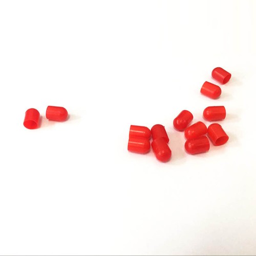 100pcs SMA Dust cap rubber 6mm red SMA red yellow color for SMA female connector - Afbeelding 4 van 6